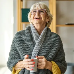 Woman smiling (actor portrayal)